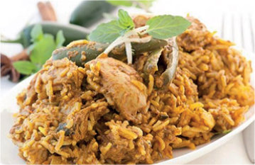 Maklouba Peas with Chicken